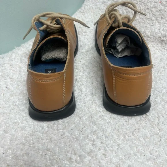Robert Wayne Brown Leather Oxfords “Tyson” Mens SZ 10 Portugal Made Casual Shoes